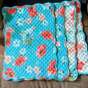 The Pioneer Woman Floral Quilted Placemats - Blue and Red